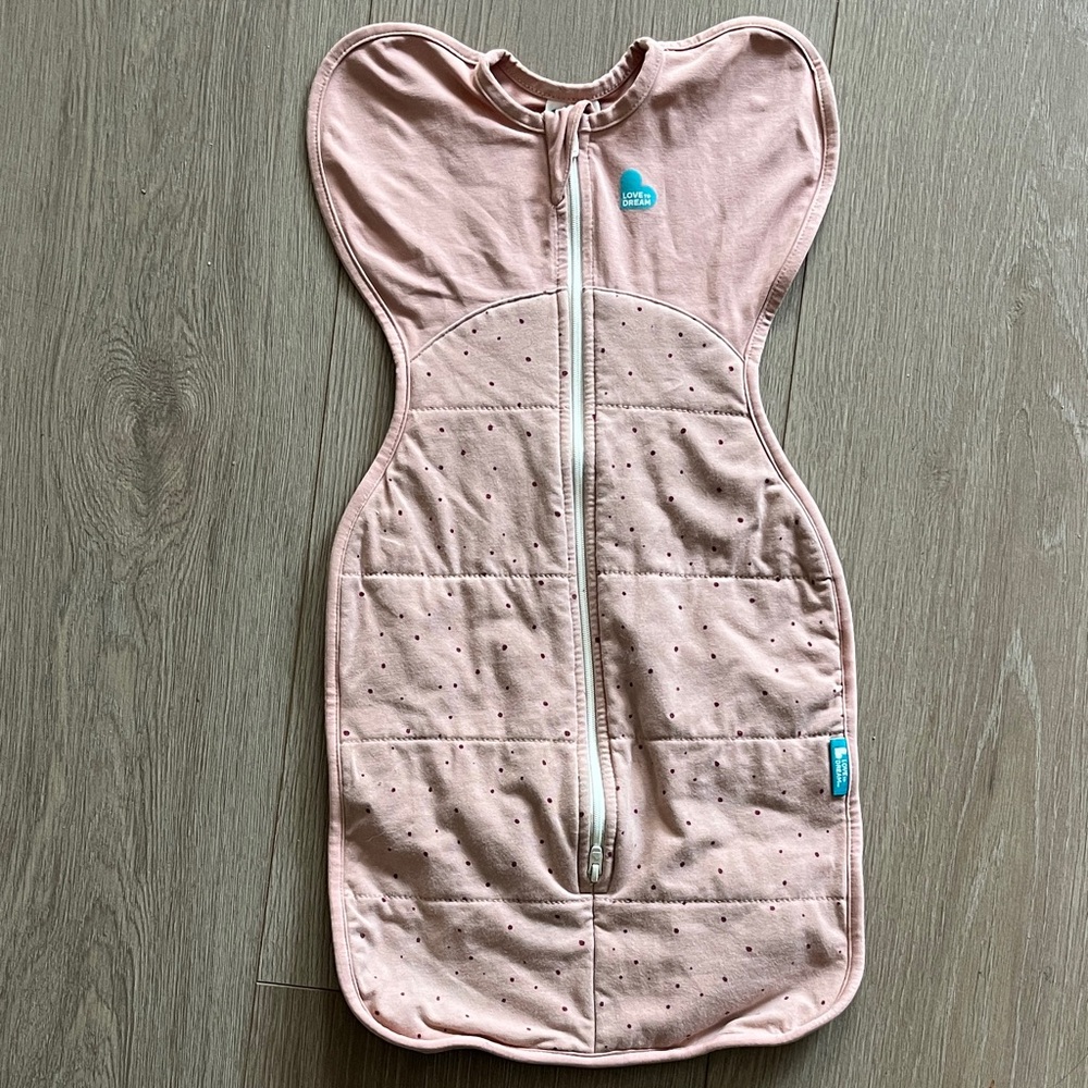 Love to Dream Warm Swaddle UP 2.5 TOG Baby Sleep Sack Pebble Rose size NB